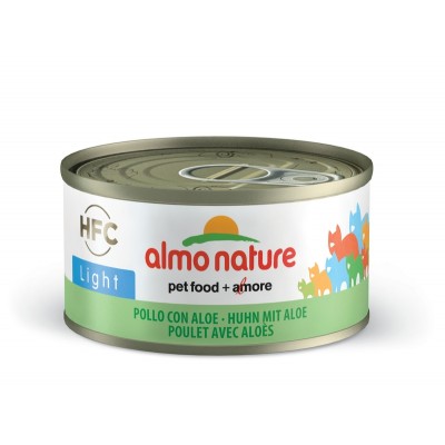 Низкокалорийные консервы для кошек "курица с алоэ" Almo Nature HFC Adult Cat Chicken with aloe Light 70 г