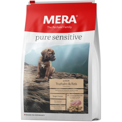 Корм для собак юниоров Mera Pure Sensitive Junior Truthahn & Reis 1 кг