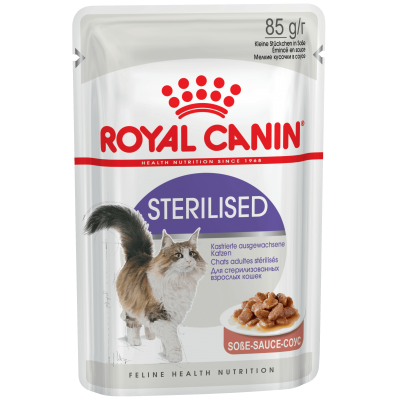 Пауч для стерилизованных кошек кусочки мяса 85 г Royal Canin Sterilised Соус