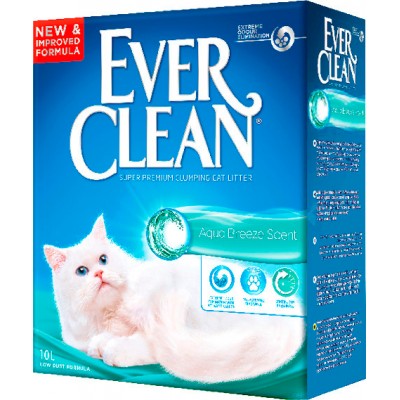 Наполнитель с ароматом морского бриза для кошек Ever Clean Aqua Breeze 10 л