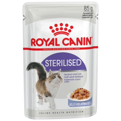 Пауч для стерилизованных кошек кусочки мяса 85 г Royal Canin Sterilised Желе
