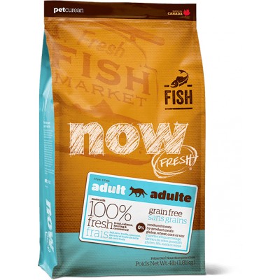 Корм для кошек с чувствительным пищеварением на с форели и лососе Now Fresh Fish Adult Cat 7,26 кг