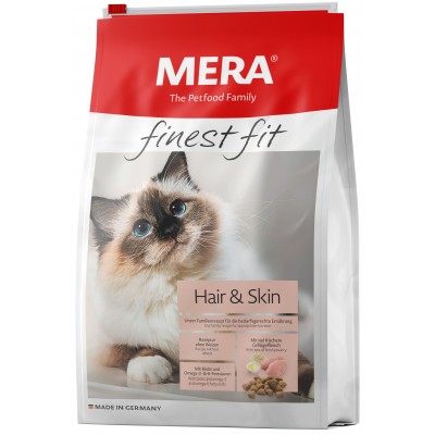 Корм для кошек для красивой кожи и шерсти Mera Finest Fit Hair & Skin 1,5 кг