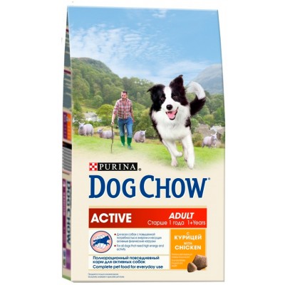 Корм для активных собак с курицей Dog Chow Adult Active 2,5 кг