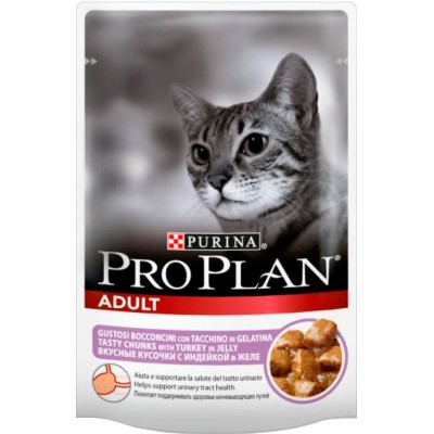 Консервы для кошек с индейкой в желе Purina Pro Plan Adult 85 г