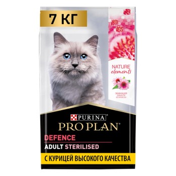 Pro Plan Adult Nature Elements Sterilised сухой корм для взрослых стерилизованных кошек, с курицей...