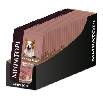 Мираторг Winner Extra Meat влажный корм для взрослых собак всех пород с телятиной в...