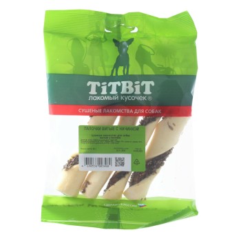 TiTBiT палочки витые с начинкой для собак - 45 г