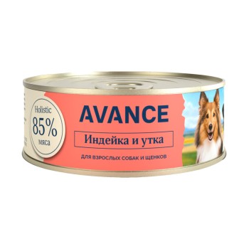 Avance влажный корм для щенков и взрослых собак с мясным ассорти, в консервах -...