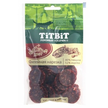 TiTBiT лакомство для собак нарезка филейная "Колбасный двор" - 80 г