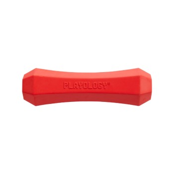 Playology SQUEAKY CHEW STICK хрустящая жевательная палочка для собак с ароматом говядины, средняя, красный