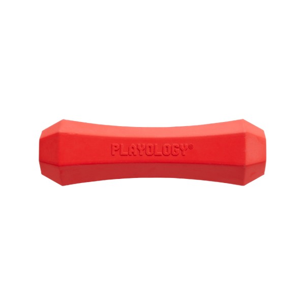 Playology SQUEAKY CHEW STICK хрустящая жевательная палочка для собак с ароматом говядины, средняя, красный