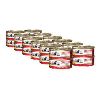 Зоогурман влажный корм для взрослых кошек, с говядиной, в консервах - 100 г х...