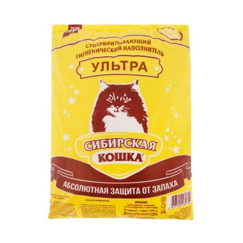 Сибирская Кошка "Ультра" комкующийся наполнитель для кошачьего туалета (вулканическая глина) - 20 л (14...