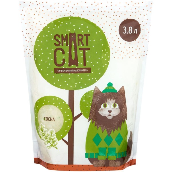 Smart Cat впитывающий силикагелевый наполнитель с ароматом сосны - 3,8 л (1,66 кг)