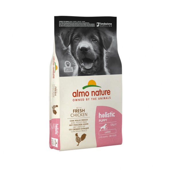 Almo Nature Holistic Large Puppy & Chicken сухой корм класса холистик для щенков крупных пород с курицей - 12 кг