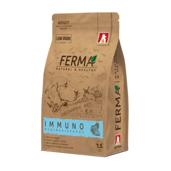 Зоогурман Ferma Immuno сухой корм для взрослых собак мелких и средних пород, с индейкой...