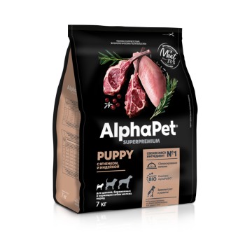AlphaPet Superpremium полнорационный сухой корм для щенков, беременных и кормящих собак мелких пород с...