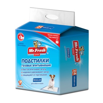 Mr.Fresh Expert Regular подстилки-пеленки для ежедневного применения для кошек и собак, 60х60 см -...