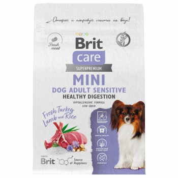 Brit Care Mini Adult Sensitive Healthy Digestion сухой корм для взрослых собак мелких пород,...