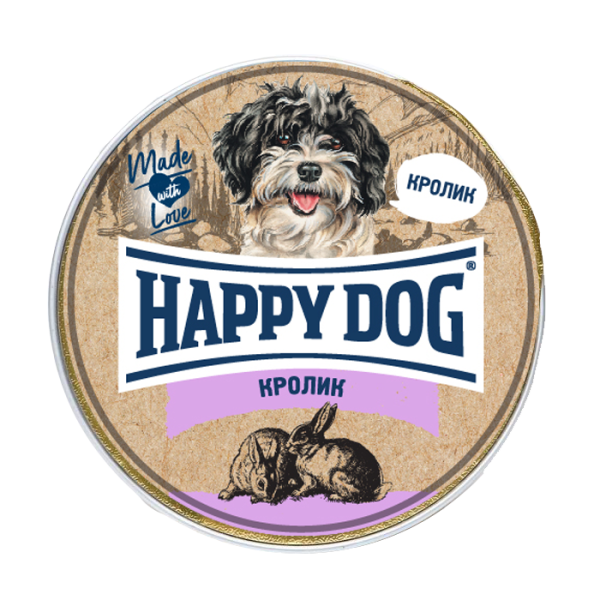 Happy Dog Natur Line паштет для взрослых собак с чувствительным пищеварением с кроликом - 125 гр х 10 шт