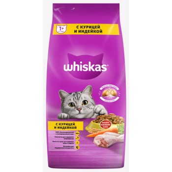 Whiskas Вкусные подушечки с нежным паштетом, сухой корм для взрослых кошек, Аппетитное ассорти с...