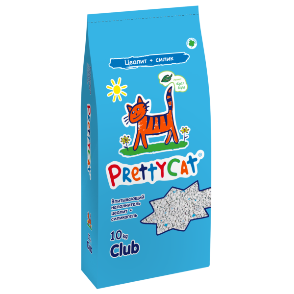 PrettyCat Naturel наполнитель впитывающий для кошачьего туалета, с ароматом алоэ - 10 кг
