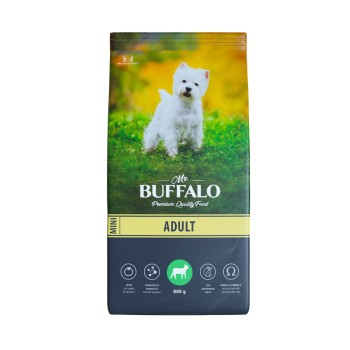 Mr.Buffalo Adult Mini полнорационный сухой корм для взрослых собак миниатюрных пород с ягненком -...