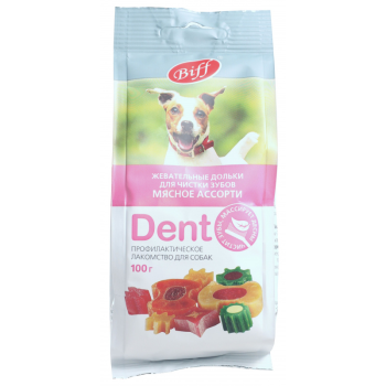 TiTBiT лакомство для собак жевательные дольки, мясное ассорти - 100 г