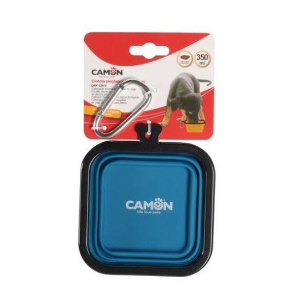 Camon миска для кошек и собак складная дорожная квадратная, 350 мл