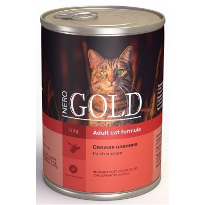 Консервы для кошек "Свежая оленина" Nero Gold Venison 810 г