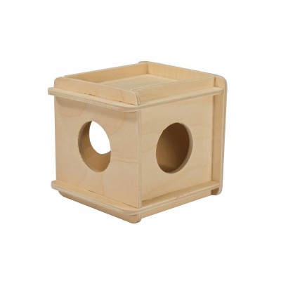 Игрушка для грызунов, малый деревянный Дарэлл Кубик 10х10хh11,5 см