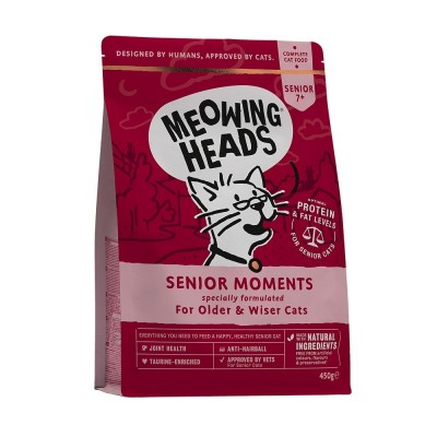 Meowing Heads Корм для кошек старше 7 лет с лососем и яйцом «Мудрые года» Barking Heads Senior Moments 450 г