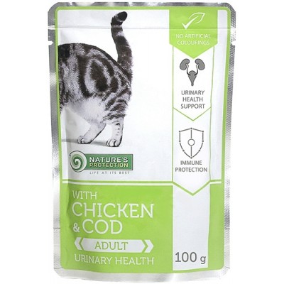 Пауч для кошек уринари с курицей и треской Nature's Protection Urinary Health 100 г