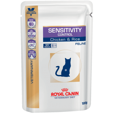 Пауч для кошек с пищевой непереносимостью цыпленок/рис Royal Canin Sensitivity Control 100 г