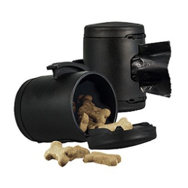 Аксессуар для рулеток Flexi Multi Box S-M/L (мультибокс для лакомств/пакетиков д/сбора фекалий) черный