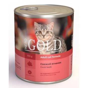 Nero Gold Adult Cat Formula Lamb консервы для взрослых кошек со свежим ягненком -...