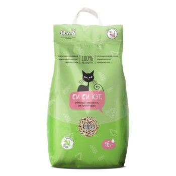 СиСиКэт наполнитель впитывающий древесный для кошачьих туалетов - 16 л