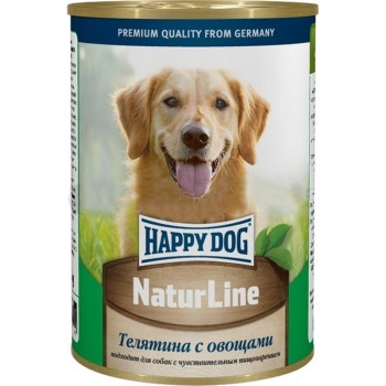 Happy Dog Natur Line влажный корм для взрослых собак с телятиной и овощами -...
