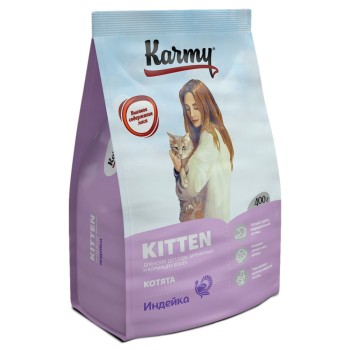 Karmy Kitten сухой корм для котят с индейкой - 400 г