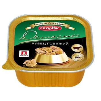 Зоогурман влажный корм для взрослых собак всех пород, с говяжим рубцом - 150 г...