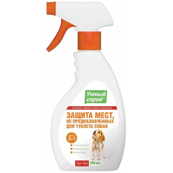Apicenna Умный Спрей Защита мест, не предназначенных для туалета собак - 200 мл