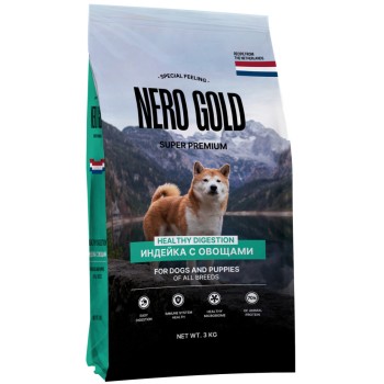 Nero Gold сухой корм для собак и щенков, с мясом индейки и овощами -...