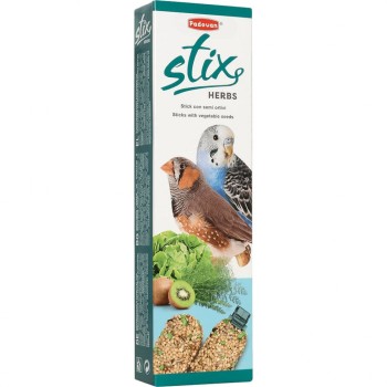 Padovan Stix Herbs лакомство для попугаев и экзотических птиц антистрессовые с травами - 80...