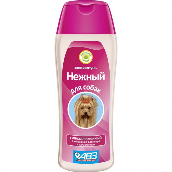 АВЗ Нежный шампунь гипоалергенный с хитозаном и алоэ вера для собак - 270 мл