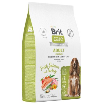 Brit Care Dog Adult M Healthy Skin&Shiny Coat сухой корм для взрослых собак средних...