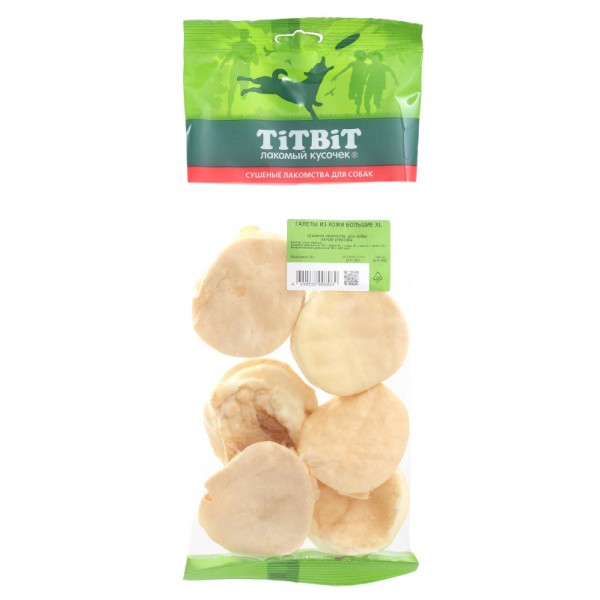 TiTBiT лакомство для собак галеты из кожи большие XL - 70 г
