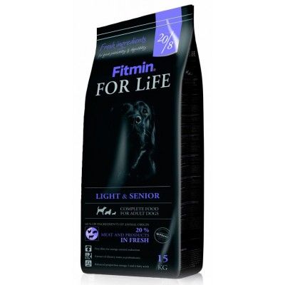 Низкокалорийный корм для пожилых собак Fitmin For Life Light & Senior 15 кг