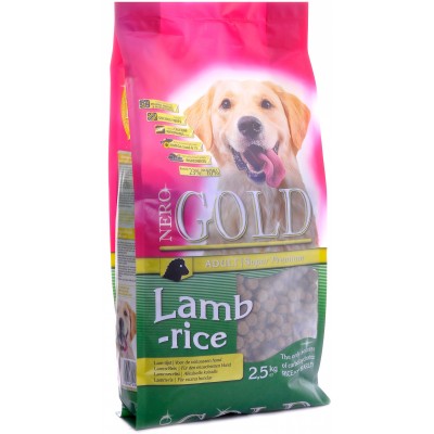 Корм для собак с ягненком и рисом Nero Gold Adult Lamb&Rice 23/10 2,5 кг