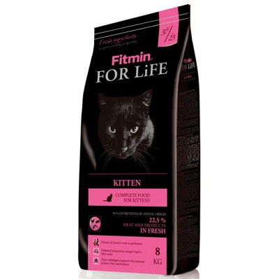 Корм для котят с курицей Fitmin For Life Kitten 8 кг